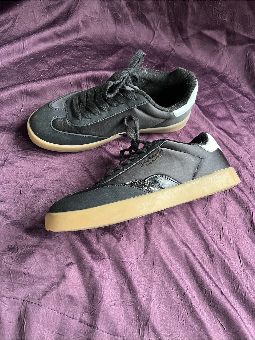 Juicy Couture Black Sneakers with Gum Sole